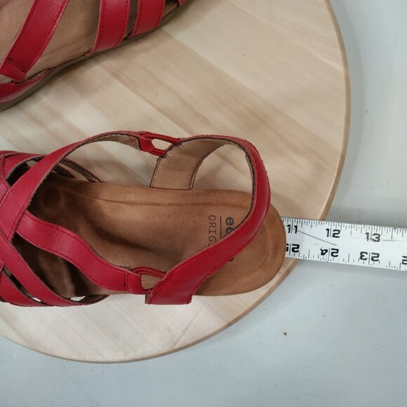 Earth Origins Berri Red Fisherman Strappy Slip-on Sandals Women US 9.5 - Picture 13 of 15